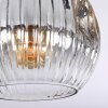 Ripoll ceiling light, globe light Amber, clear, Smoke-coloured, 3-light sources