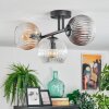 Koyoto ceiling light, globe light Amber, clear, Smoke-coloured, 3-light sources