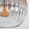Koyoto ceiling light, globe light Amber, clear, Smoke-coloured, 3-light sources