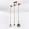 Koyoto hanging light, globe light, pendant light Ecru, black, 3-light sources