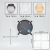Koyoto ceiling light, globe light Amber, chrome, clear, Smoke-coloured, 4-light sources