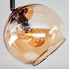 Koyoto ceiling light, globe light Amber, chrome, clear, Smoke-coloured, 4-light sources
