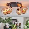 Koyoto ceiling light, globe light Amber, 4-light sources