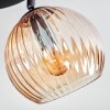 Koyoto ceiling light, globe light Amber, 4-light sources