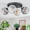 Ripoll ceiling light, globe light Amber, clear, Smoke-coloured, 4-light sources