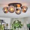 Ripoll ceiling light, globe light Smoke-coloured, 4-light sources