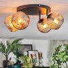 Ripoll ceiling light, globe light Amber, 4-light sources