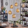 Ripoll hanging light, globe light, pendant light gold, black, 5-light sources