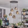 Ripoll hanging light, globe light, pendant light gold, black, 5-light sources