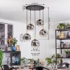 Ripoll hanging light, globe light, pendant light gold, black, 5-light sources