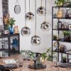 Ripoll hanging light, globe light, pendant light gold, black, 5-light sources