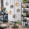 Ripoll hanging light, globe light, pendant light gold, black, 5-light sources