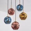 Ripoll hanging light, globe light, pendant light gold, black, 5-light sources