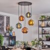 Ripoll hanging light, globe light, pendant light gold, black, 5-light sources