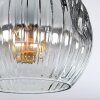 Ripoll ceiling light, globe light clear, Smoke-coloured, 3-light sources