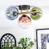 Chehalis ceiling light, globe light gold, black, 3-light sources