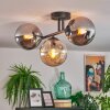 Gastor ceiling light, globe light Amber, Smoke-coloured, 3-light sources