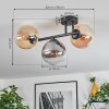 Gastor ceiling light, globe light Amber, clear, Smoke-coloured, 3-light sources