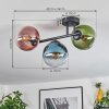 Gastor ceiling light, globe light blue, green, clear, coppery, 3-light sources