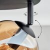 Ripoll ceiling light, globe light Amber, 4-light sources