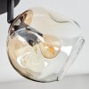 Ripoll ceiling light, globe light Amber, clear, 4-light sources