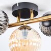 Chehalis ceiling light, globe light gold, black, 3-light sources