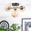 Chehalis ceiling light, globe light gold, black, 3-light sources