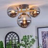 Chehalis ceiling light, globe light gold, black, 3-light sources