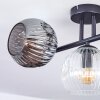 Ripoll ceiling light, globe light Amber, clear, Smoke-coloured, 3-light sources