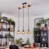 Koyoto hanging light, globe light, pendant light Ecru, black, 3-light sources