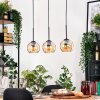 Koyoto hanging light, globe light, pendant light Ecru, black, 3-light sources