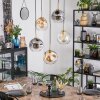 Ripoll hanging light, globe light, pendant light gold, black, 5-light sources