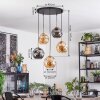 Ripoll hanging light, globe light, pendant light gold, black, 5-light sources