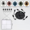 Ripoll hanging light, globe light, pendant light blue, chrome, gold, green, coppery, Smoke-coloured, 5-light sources