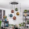 Ripoll hanging light, globe light, pendant light gold, black, 5-light sources