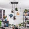 Ripoll hanging light, globe light, pendant light gold, black, 5-light sources