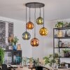 Ripoll hanging light, globe light, pendant light blue, gold, green, coppery, 5-light sources
