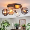 Gastor ceiling light, globe light Amber, clear, Smoke-coloured, 4-light sources
