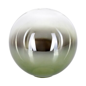 Glass lampshade  Gastor replacement glass, spare part 15 cm green, clear