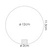 Glass lamp shade  Chehalis replacement glass, spare part 12 cm coppery