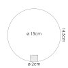 Chehalis replacement glass, spare part 15 cm green