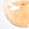 Chehalis ceiling light, globe light gold, black, 3-light sources