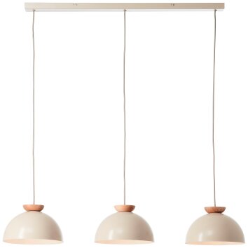 Brilliant lights Nalam pendant light beige, 3-light sources