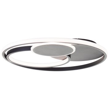 Brilliant lights Runda ceiling light LED black, 1-light source, Remote control