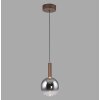 Paul Neuhaus lights BOWL pendant light LED brown, 1-light source