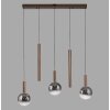 Paul Neuhaus lights BOWL pendant light LED brown, 5-light sources
