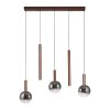 Paul Neuhaus lights BOWL pendant light LED brown, 5-light sources