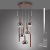 Paul Neuhaus lights BOWL pendant light LED brown, 9-light sources