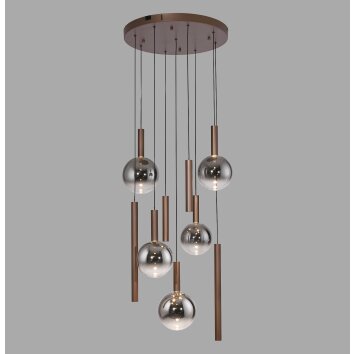 Paul Neuhaus lights BOWL pendant light LED brown, 9-light sources