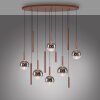 Paul Neuhaus lights BOWL pendant light LED brown, 12-light sources